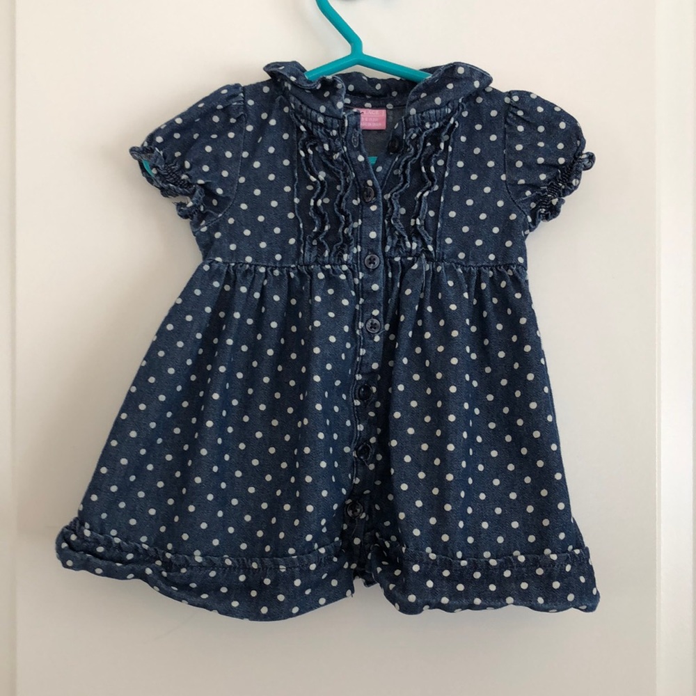 Children's Place polka dot ruffle dress size 3-6m